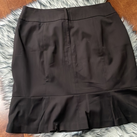 Brown RW & Co. Sarah Pencil Skirt with Ruffle - Picture 4 of 8